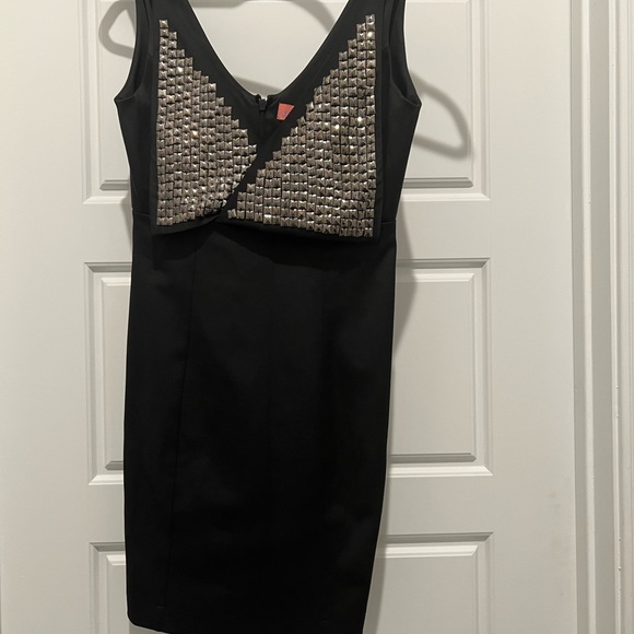 Valiant dress.  Black w/studded butterfly V collar.  New with tags.  Never worn - Picture 2 of 6
